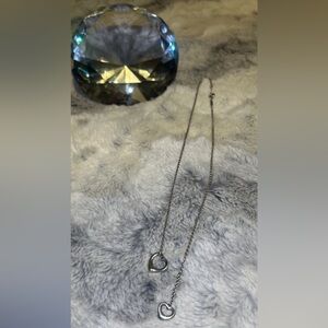 Tiffany & Co / Elsa Peretti 
Open Heart Lariat Necklace 925 Silver
